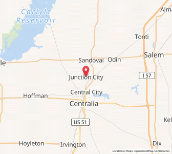 Map of Junction City, Illinois