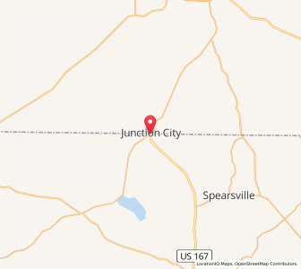 Map of Junction City, Louisiana