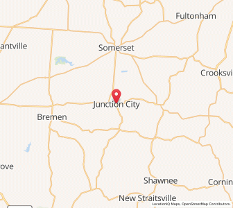 Map of Junction City, Ohio