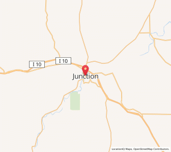 Map of Junction, Texas