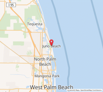 Map of Juno Beach, Florida