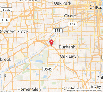 Map of Justice, Illinois
