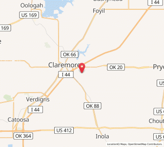 Map of Justice, Oklahoma