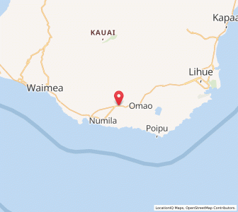 Map of Kalaheo, Hawaii