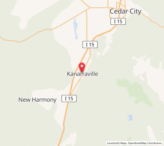 Map of Kanarraville, Utah