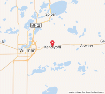 Map of Kandiyohi, Minnesota