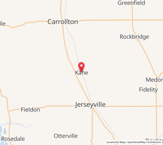 Map of Kane, Illinois