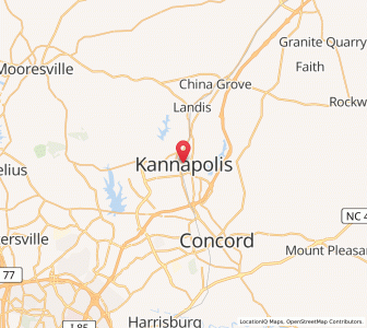 Map of Kannapolis, North Carolina