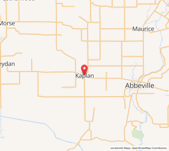Map of Kaplan, Louisiana