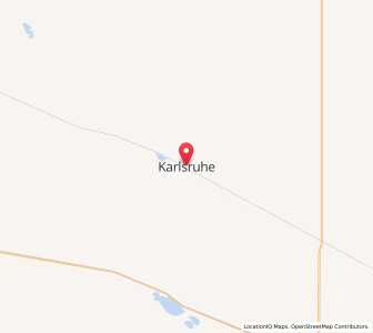 Map of Karlsruhe, North Dakota