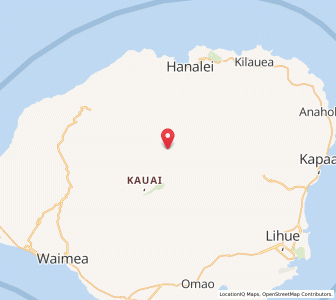 Map of Kauai, Hawaii