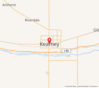 Map of Kearney, Nebraska