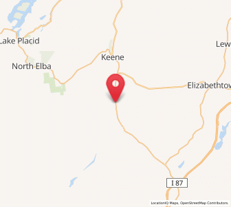 Map of Keene Valley, New York