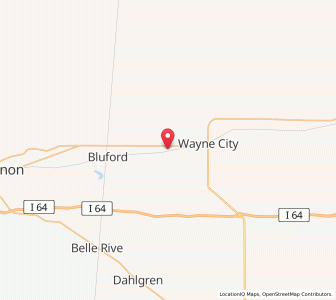 Map of Keenes, Illinois