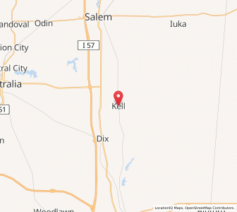 Map of Kell, Illinois