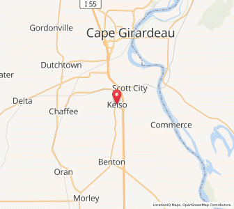 Map of Kelso, Missouri