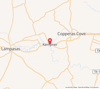 Map of Kempner, Texas