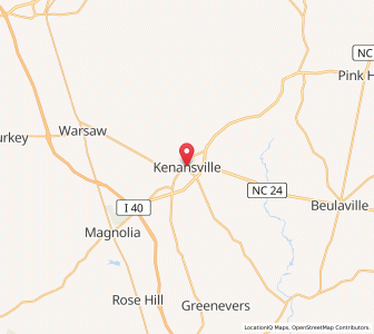 Map of Kenansville, North Carolina