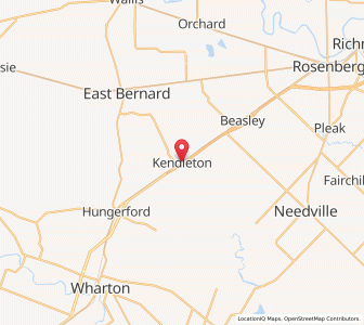 Map of Kendleton, Texas