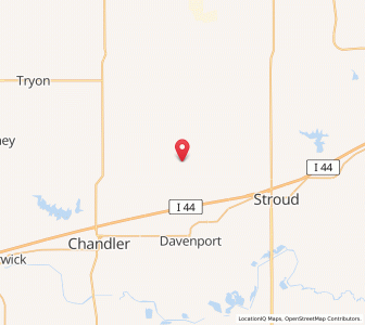 Map of Kendrick, Oklahoma