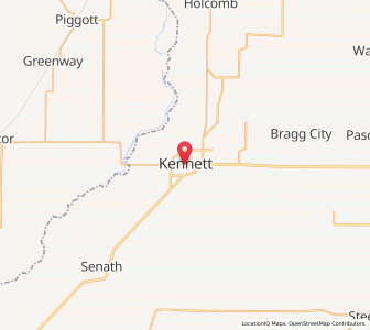 Map of Kennett, Missouri