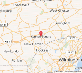 Map of Kennett Square, Pennsylvania