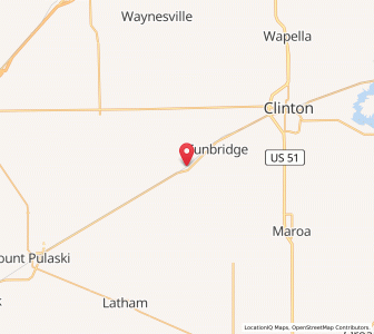 Map of Kenney, Illinois