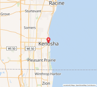 Map of Kenosha, Wisconsin