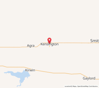 Map of Kensington, Kansas