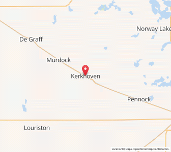 Map of Kerkhoven, Minnesota