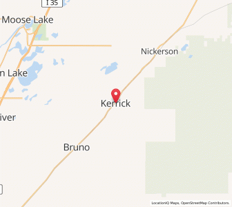 Map of Kerrick, Minnesota