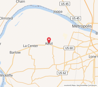 Map of Kevil, Kentucky