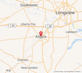 Map of Kilgore, Texas