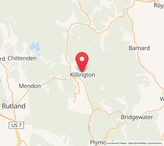 Map of Killington, Vermont