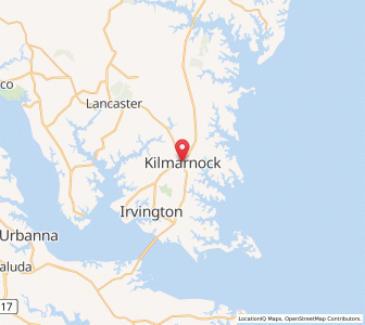 Map of Kilmarnock, Virginia