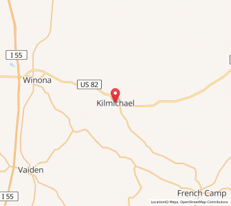 Map of Kilmichael, Mississippi