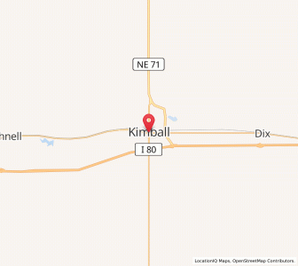 Map of Kimball, Nebraska