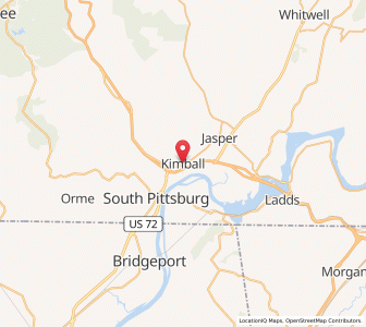 Map of Kimball, Tennessee