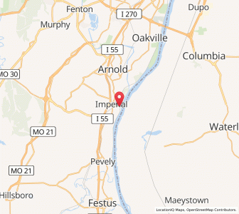 Map of Kimmswick, Missouri
