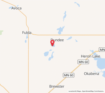 Map of Kinbrae, Minnesota