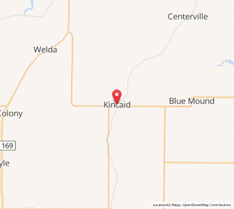 Map of Kincaid, Kansas