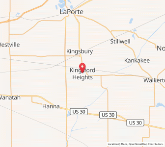 Map of Kingsford Heights, Indiana
