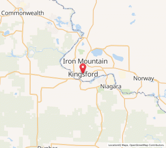 Map of Kingsford, Michigan