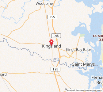 Map of Kingsland, Georgia
