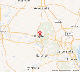 Map of Kingston, Georgia