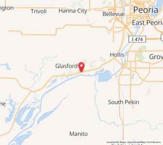 Map of Kingston Mines, Illinois