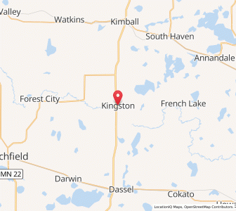 Map of Kingston, Minnesota