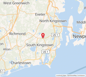 Map of Kingston, Rhode Island