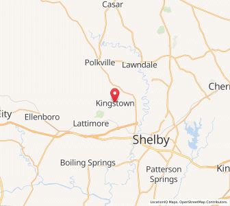 Map of Kingstown, North Carolina