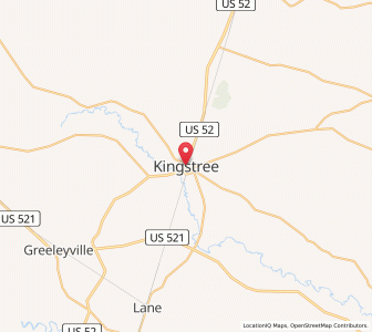Map of Kingstree, South Carolina
